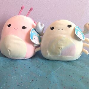 Squishmallows bundle (Silvina Snail and Magela white crab)